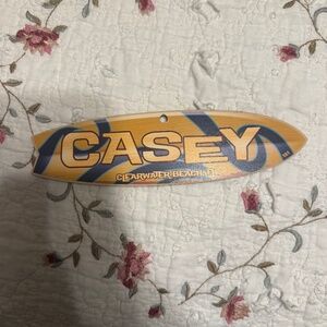 Casey Surfboard Wooden Sign